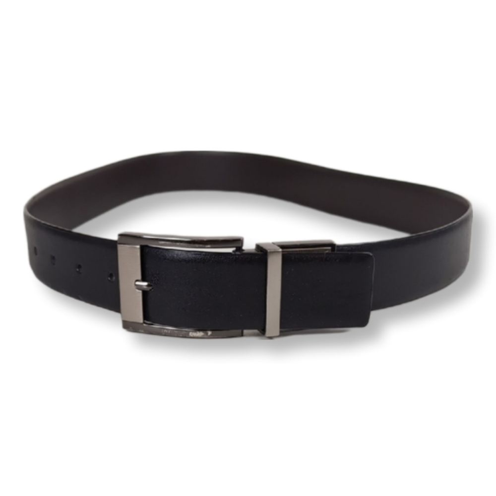 💠Calvin Klein Faux Leather Belt 3" Wide Mens Size 34 Black